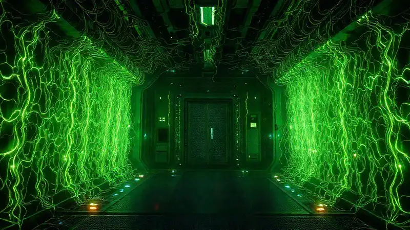 Estructura futurista con seguridad y secreto