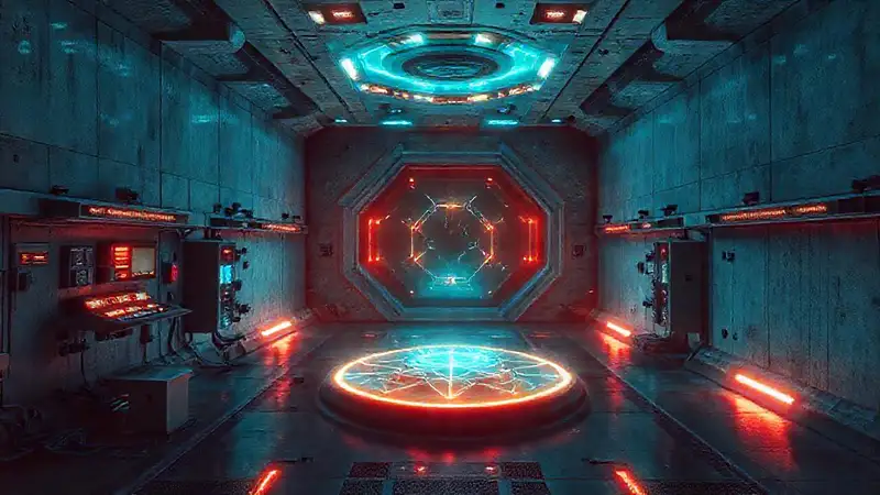 Cámera futurista con energía y seguridad avanzada