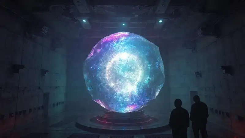 Cristal misterioso en área de alta seguridad