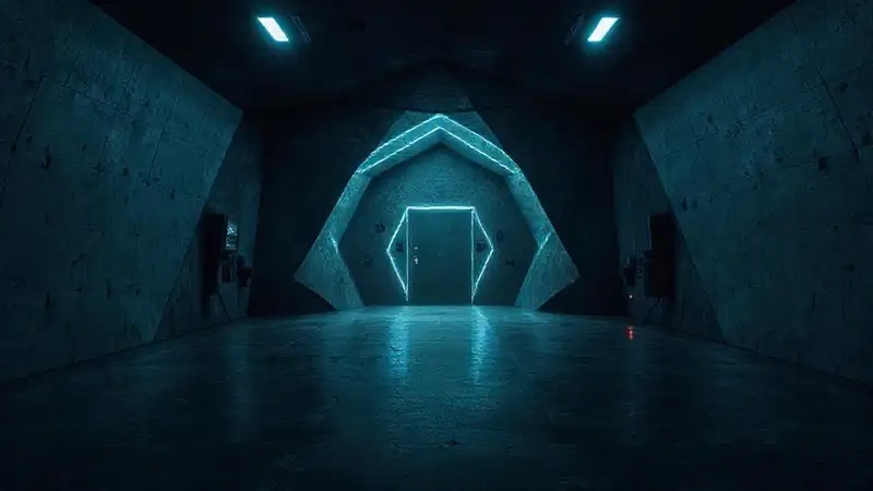 Estructura geométrica misteriosa en cámara de seguridad