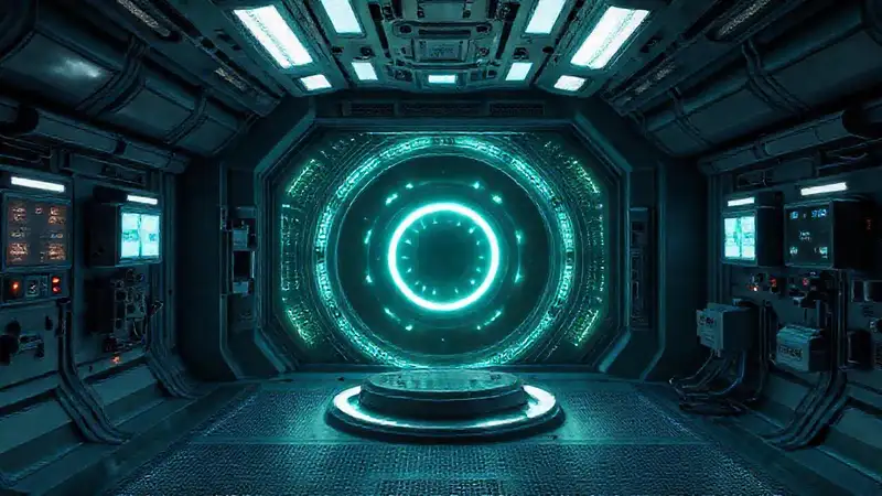 Cámara segura con tecnología futurista y tensión