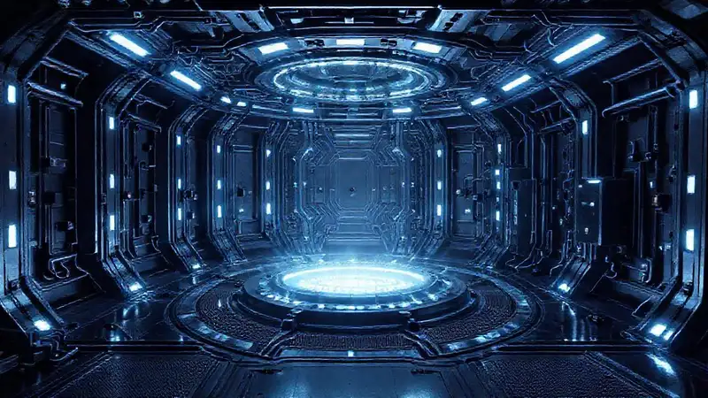 Cápsula futurista de energía y seguridad