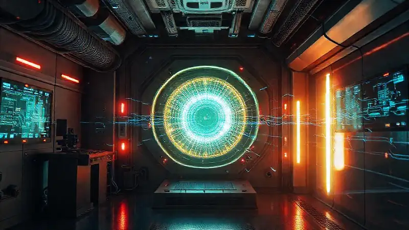 Anomalía electromagnética en laboratorio futurista