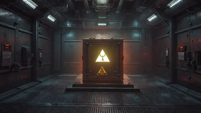 Sala de contención con cubo misterioso