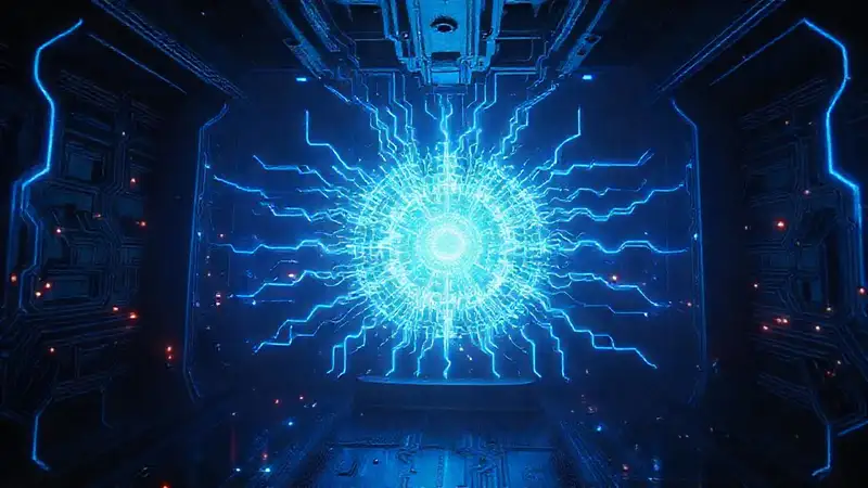 Estructura futurista y misteriosa de alta tecnología