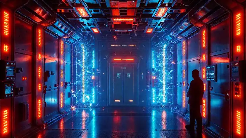 Campo energético en cámara de alta tecnología