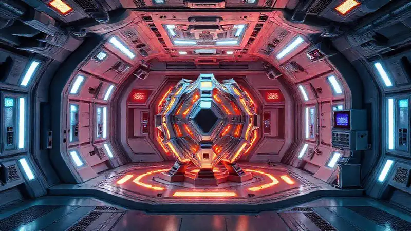 Cámara futurista con tecnología y seguridad avanzadas