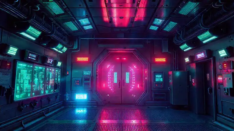 Cámara de contención futurista y energética
