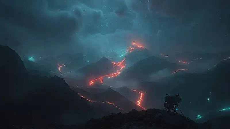 Paisajes montañosos con campos electromagnéticos misteriosos