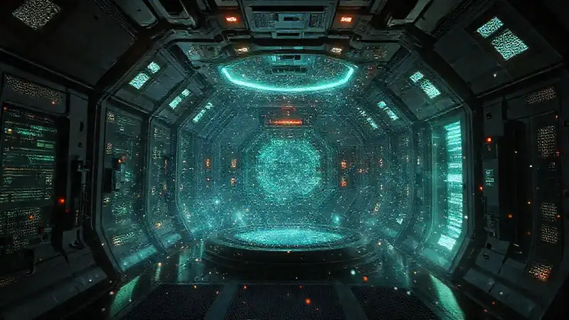 Cámara futurista con energía y seguridad avanzada