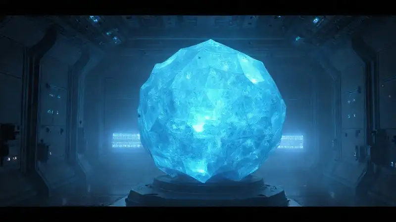 Cristal geométrico emite luz azul en laboratorio