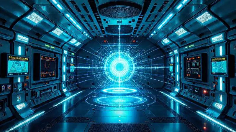 Sala de contención segura y futurista