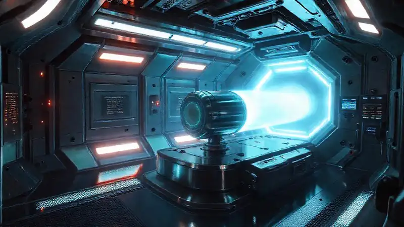 Cámaras futuristas con energía y tecnología avanzada