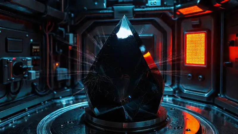 Cristal negro emite energía en entorno secreto