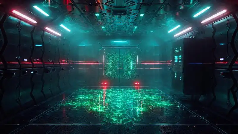 Cámara futurista con energía y seguridad elevada