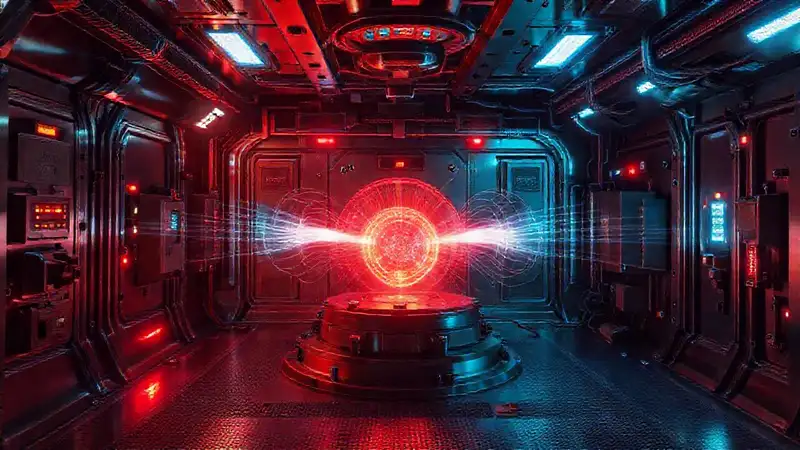 Habitación segura con efectos electromagnéticos visualizados