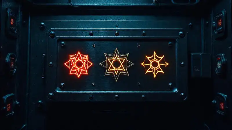 Rectángulo metálico misterioso en cámara futurista