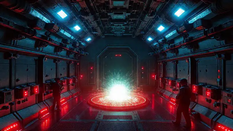 Misteriosa cámara de contención futurista y segura