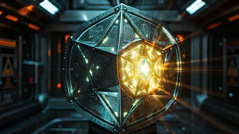 Artefacto metálico emite luz y misterio